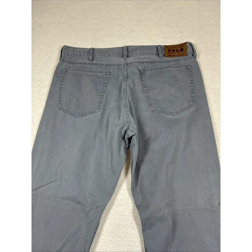 Polo Ralph Lauren Dry Goods Mens Chino Pants 36x30 Light Blue Flat Front‎ Preppy